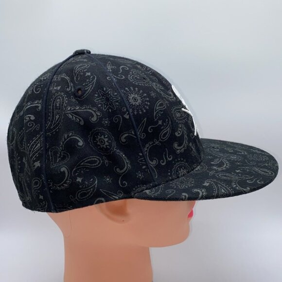 Circa Hat Men’s 7 3/8 Black Authentic Skull Drum Sticks Headwear Baseball Cap - Picture 6 of 14